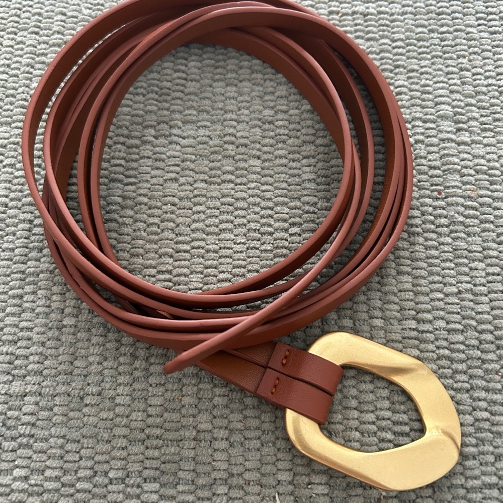 Leather Knot Belt - Brown